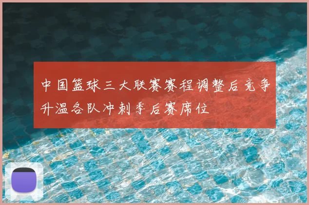 中国篮球三大联赛赛程调整后竞争升温各队冲刺季后赛席位